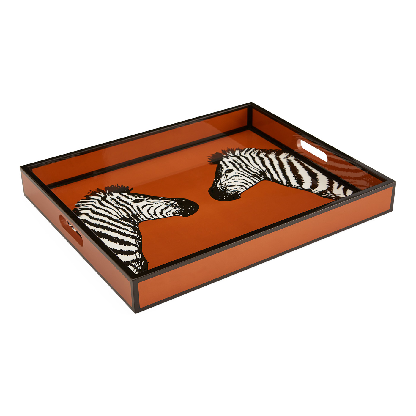 Crooked Eye Q Nashville皿 Zebra Lacquer Tray | Jonathan Adler UK